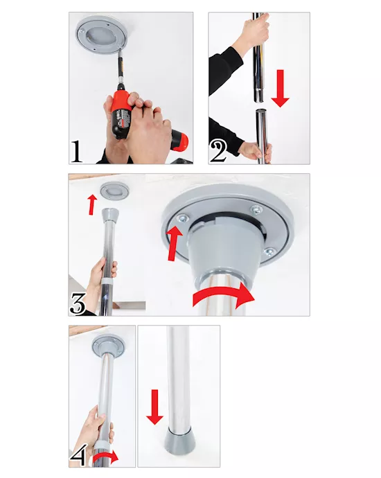 FF LIGHT UP DISCO DANCE POLE