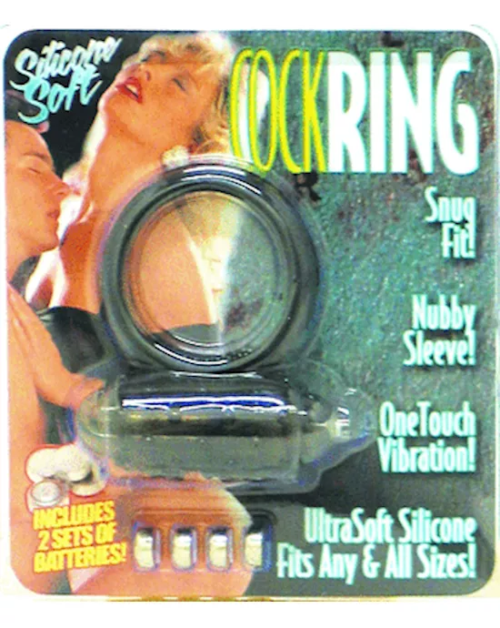 Black Stallion Snug fit Vibrating Cock Ring